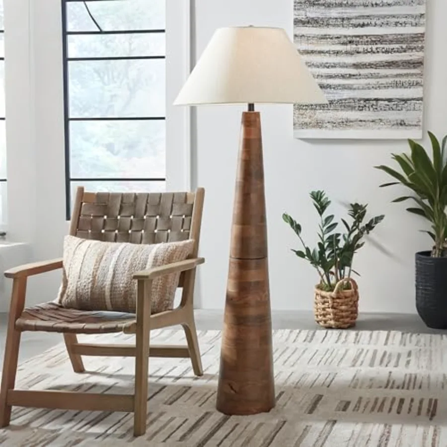 1-Piece Contemporary Wood Floor Lamp view 2