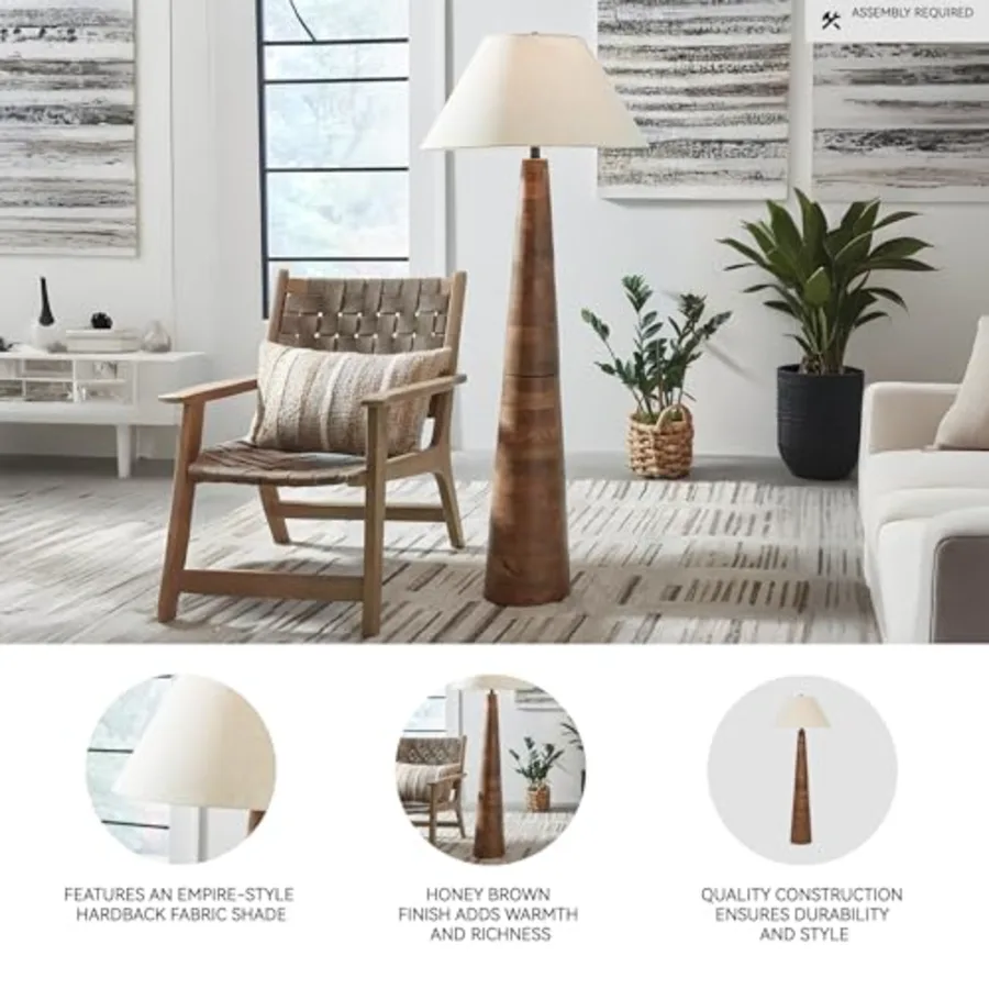 1-Piece Contemporary Wood Floor Lamp view 3