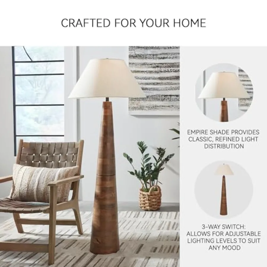 1-Piece Contemporary Wood Floor Lamp view 4