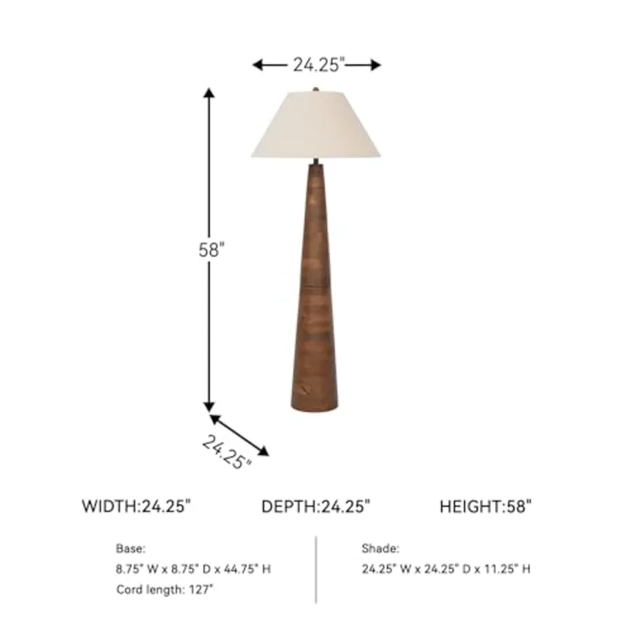1-Piece Contemporary Wood Floor Lamp view 5