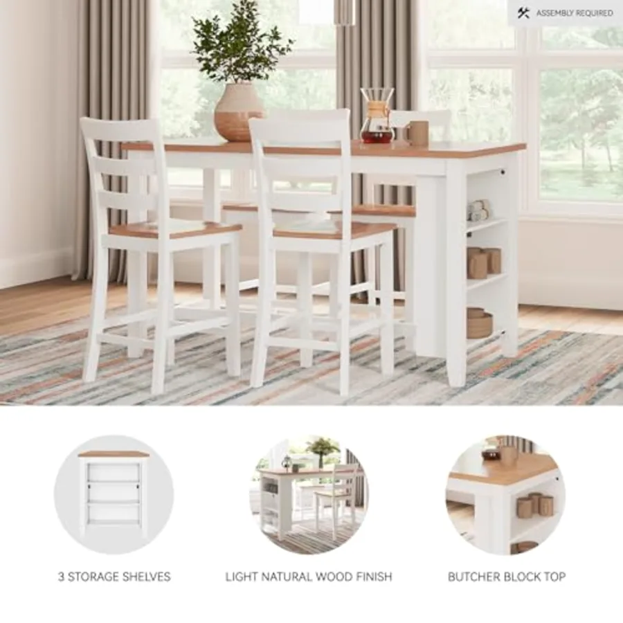 1-Piece Counter Height Dining Table view 4