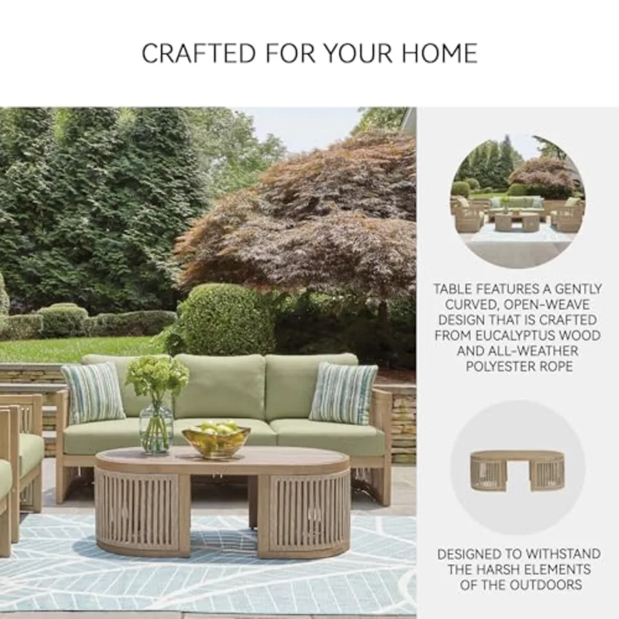 1-Piece Outdoor Wood Coffee Table view 5
