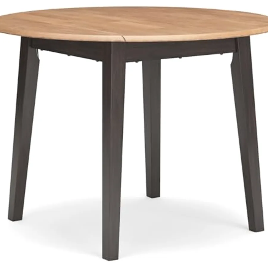 1-Piece Round Drop Leaf Dining Table