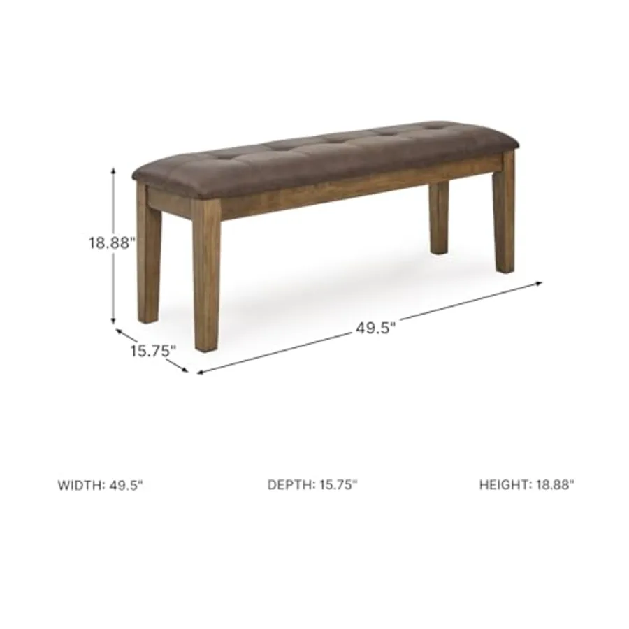 1-Piece Upholstered Dining Bench view 3