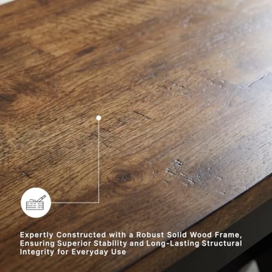 1-Piece Wood Dining Bench view 5