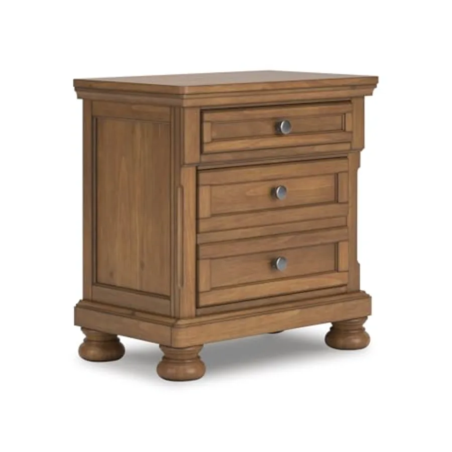 2-Drawer Wood Nightstand