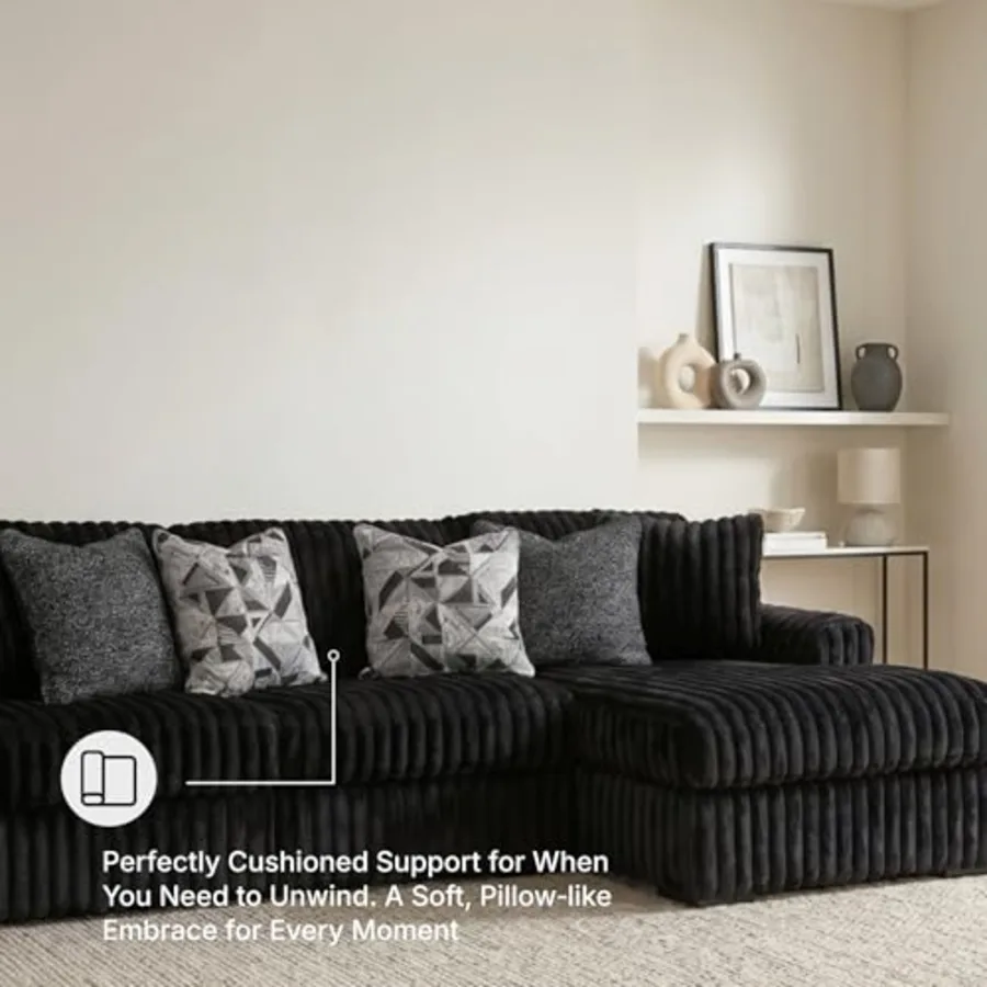 2-Piece L-Shaped Sectional Couch Sofa view 5