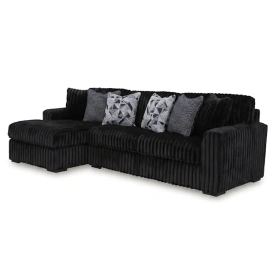 2-Piece L-Shaped Sectional Couch Sofa