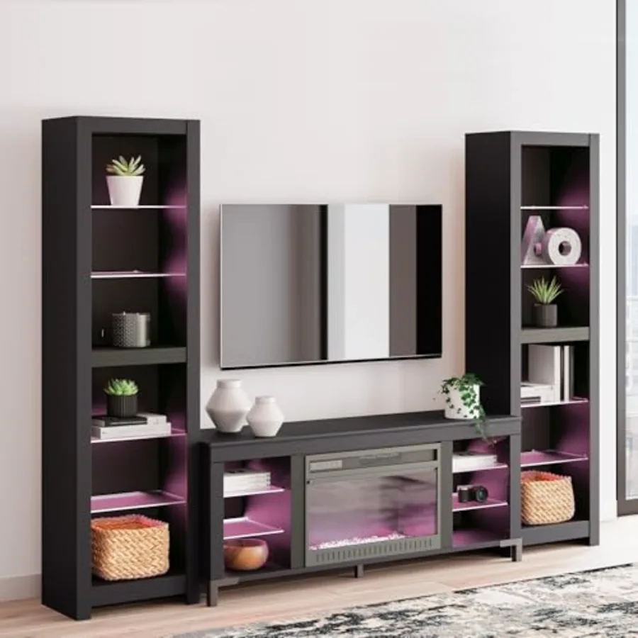 3-Piece Entertainment Center with Fireplace view 2