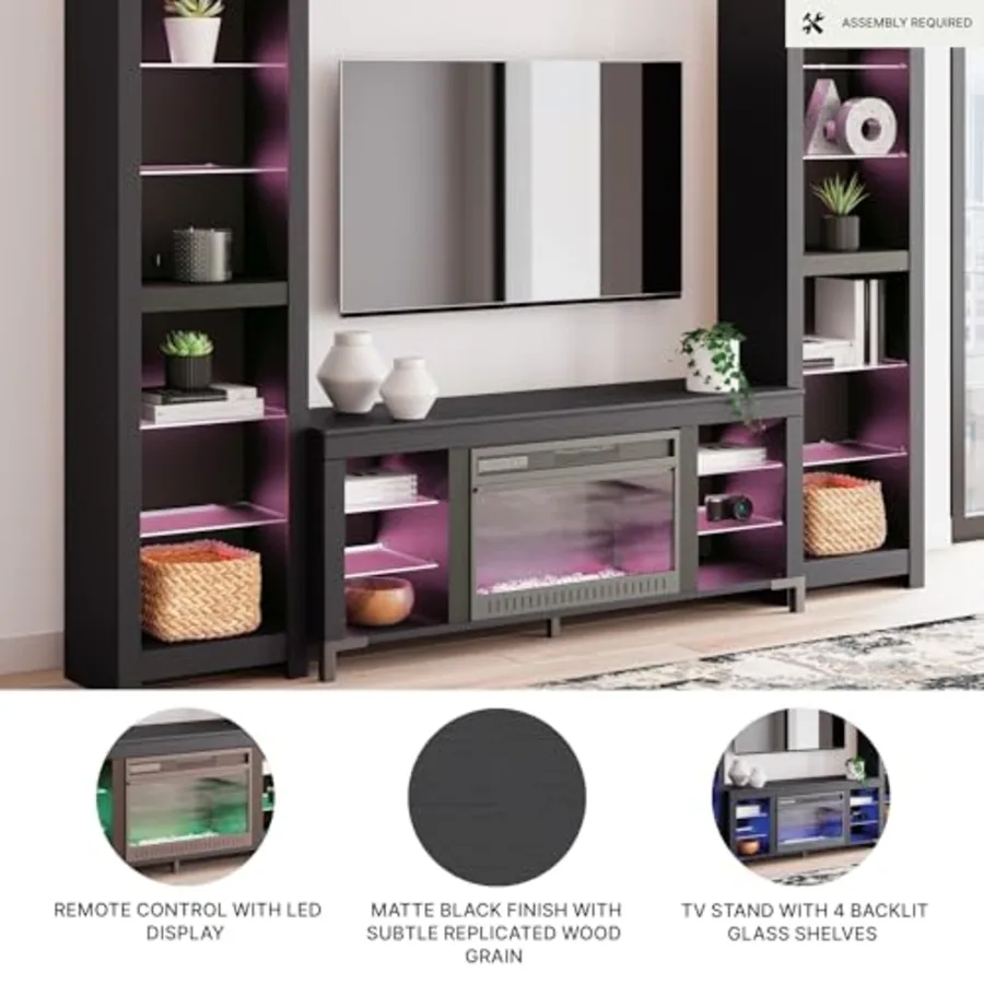 3-Piece Entertainment Center with Fireplace view 4