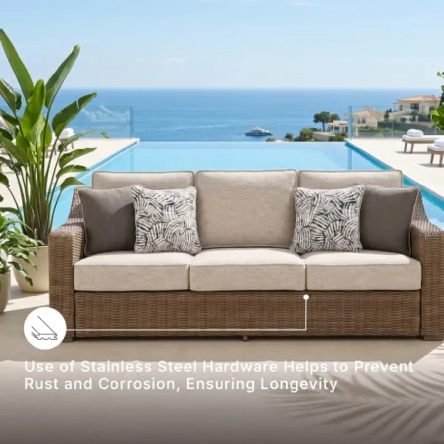 3-Seat Outdoor Patio Couch view 4