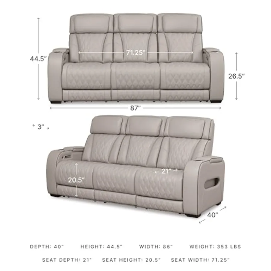 3-Seat Power Reclining Sofa view 3
