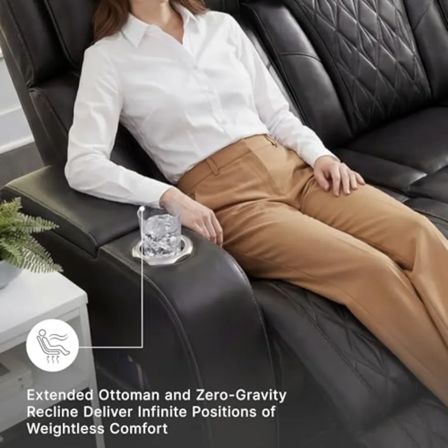 3-Seater Leather Power Reclining Sofa view 5