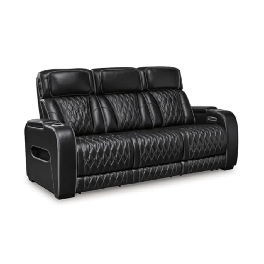 3-Seater Leather Power Reclining Sofa
