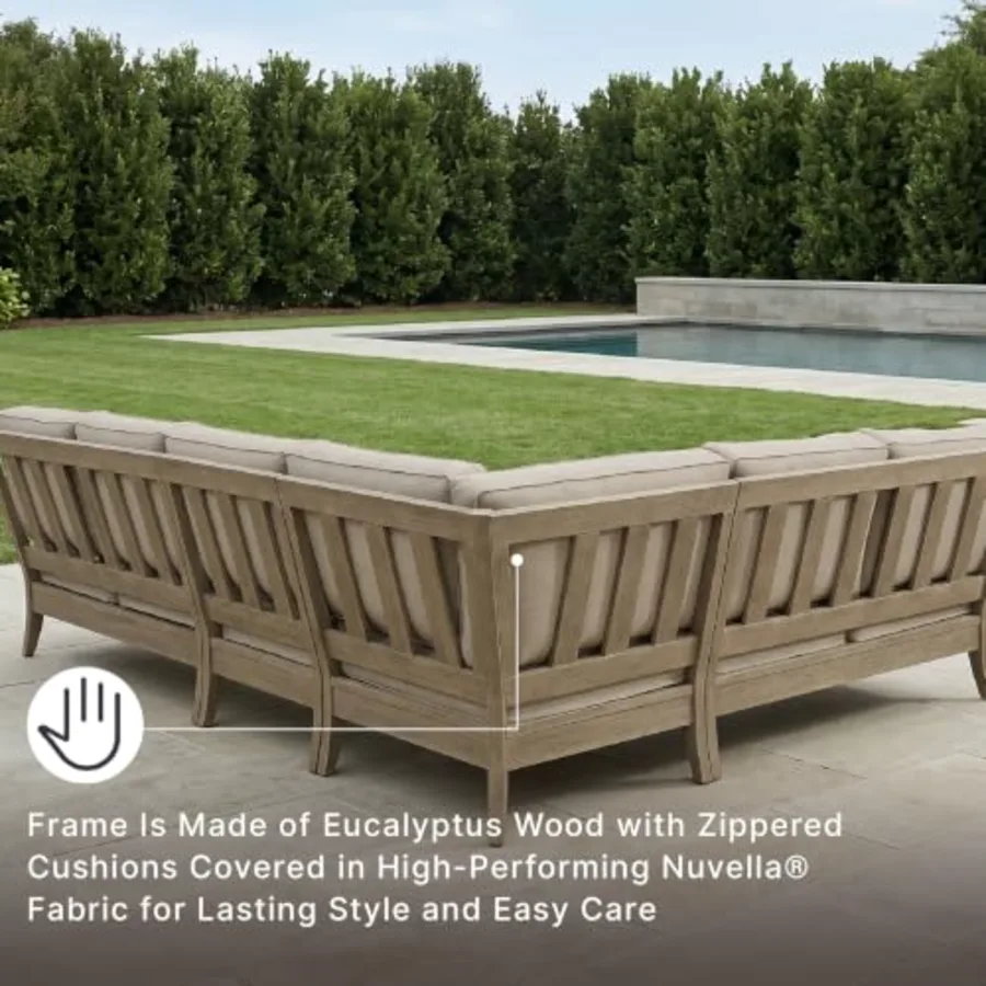 4-Piece L-Shape Outdoor Sectional view 4