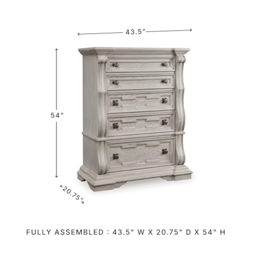5-Drawer Bedroom Chest of Drawers view 3
