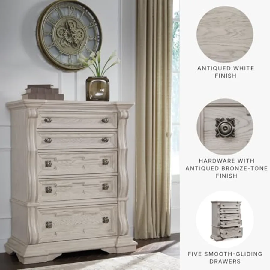 5-Drawer Bedroom Chest of Drawers view 4