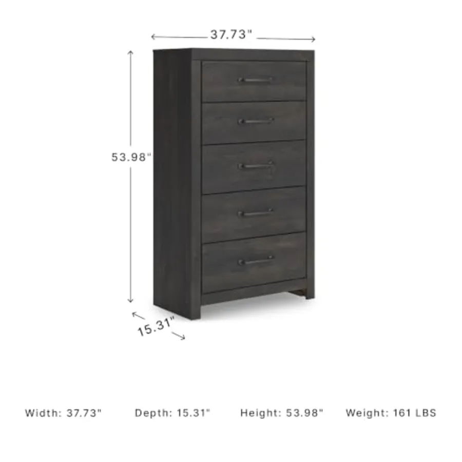 5 Drawer Tall Bedroom Chest view 3