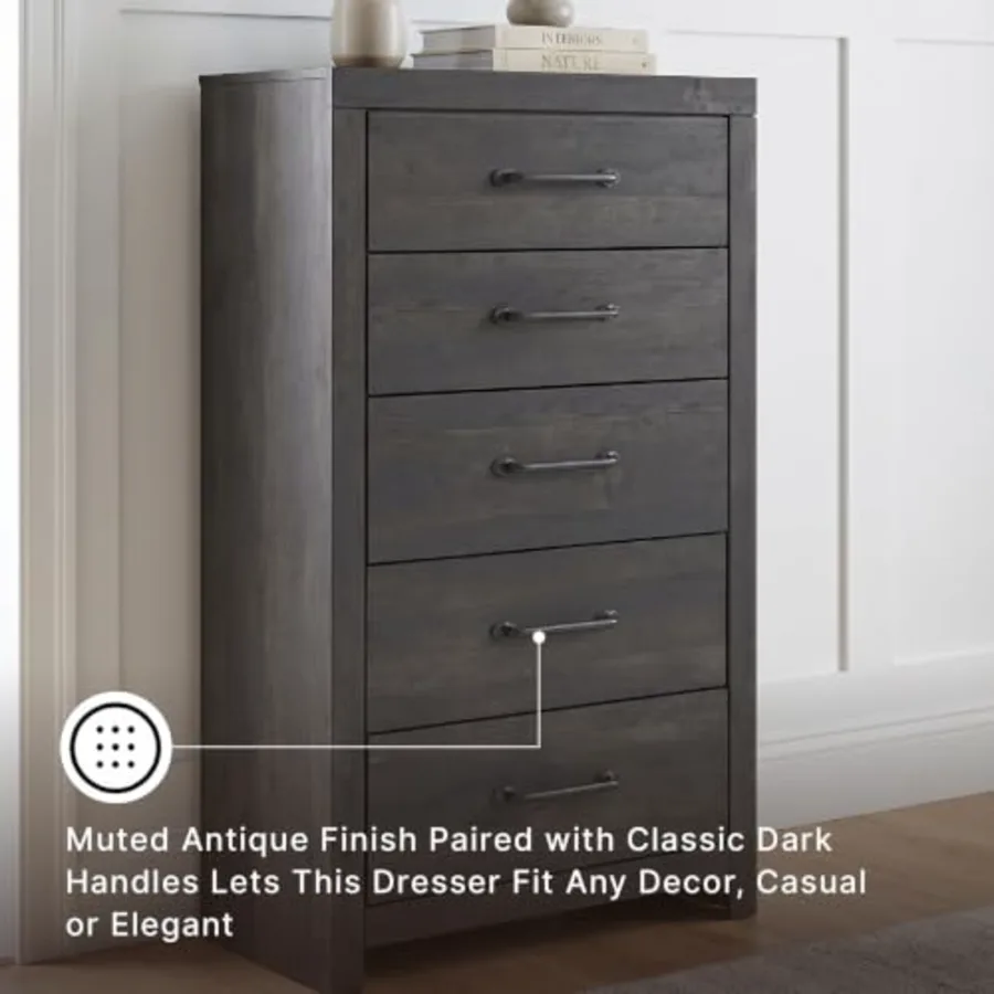 5 Drawer Tall Bedroom Chest view 5