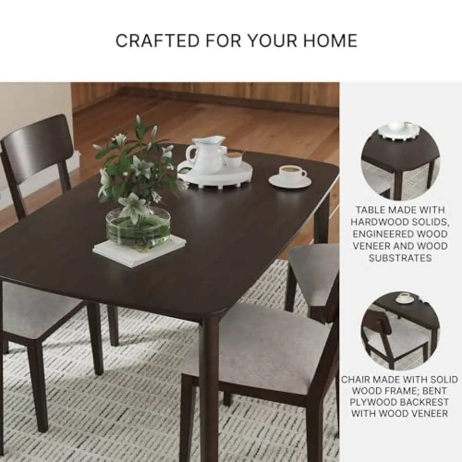 5-Piece Mid-Century Modern Dining Set view 4