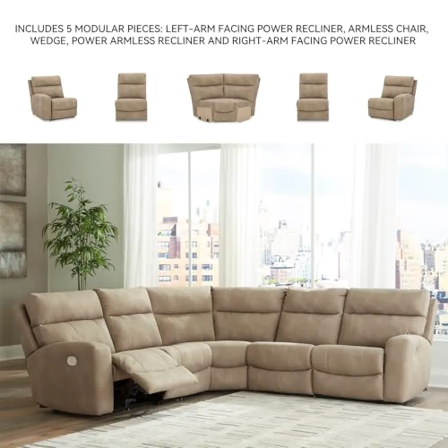 5-Piece Modular Power Reclining Sectional view 5
