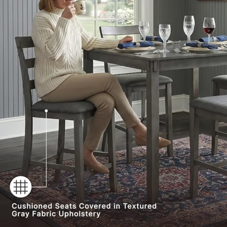 5-Piece Square Counter Height Dining Set view 5