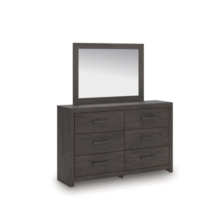 6 Drawer Bedroom Dresser and Mirror