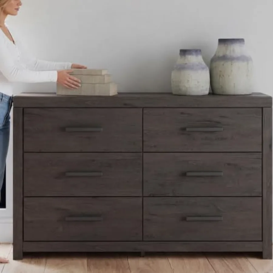 6 Drawer Double Dresser view 2