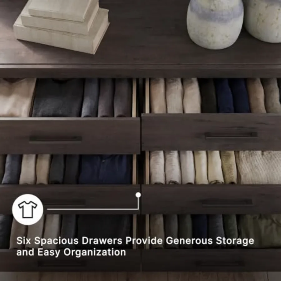 6 Drawer Double Dresser view 4