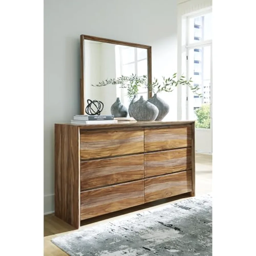 6 Drawer Dresser and Mirror view 2