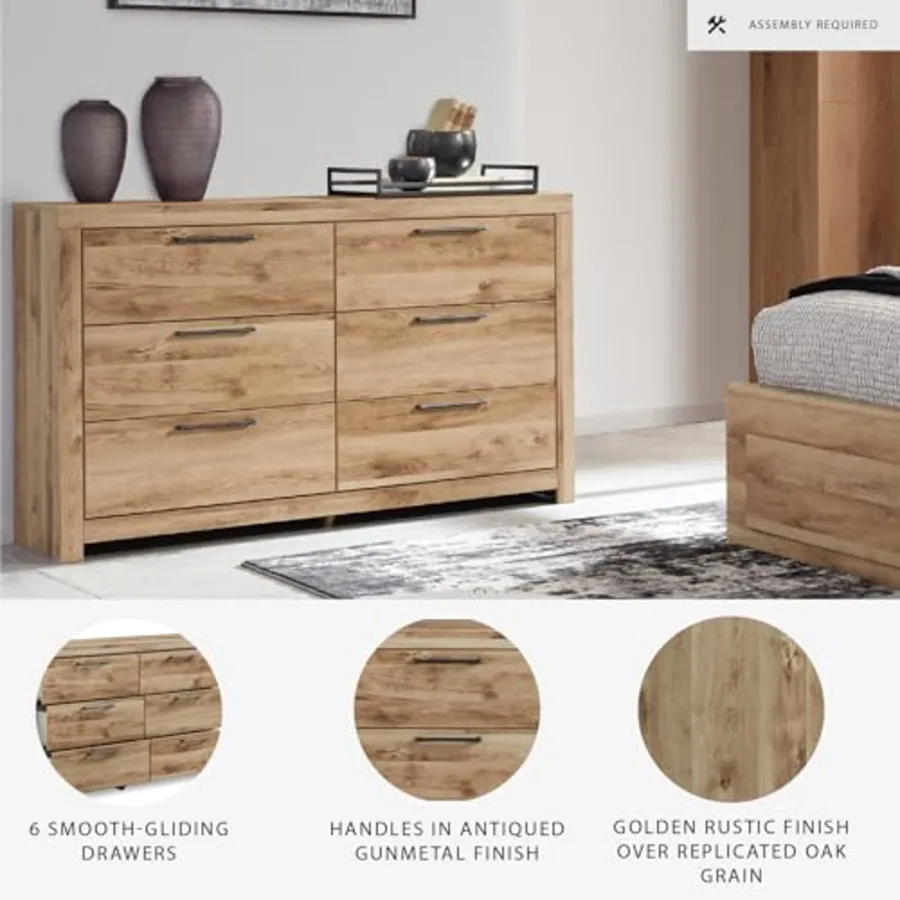 6 Drawer Dresser for Bedroom view 3