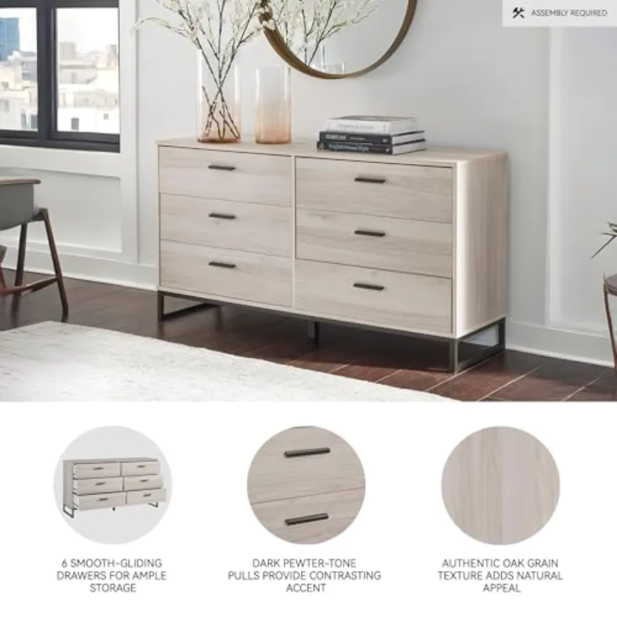 6 Drawer Dresser for Bedroom view 4