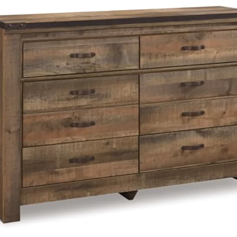 6 Drawer Rustic Brown Dresser for Bedroom