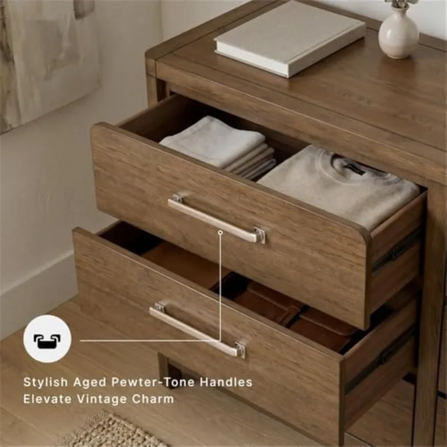 6-Drawer Wood Dresser for Bedroom view 5