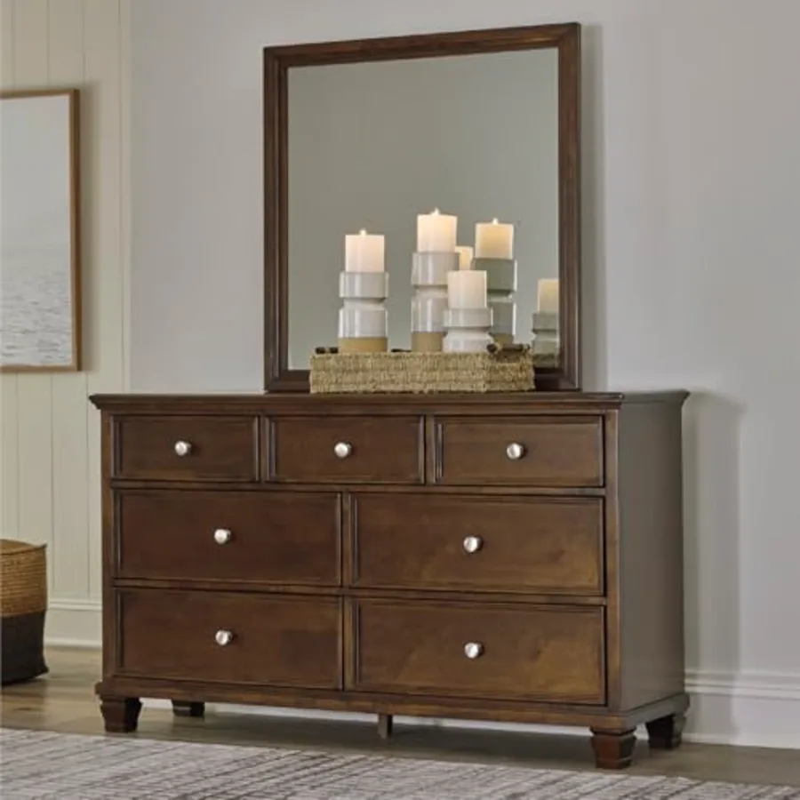 7-Drawer Bedroom Dresser and Mirror view 2