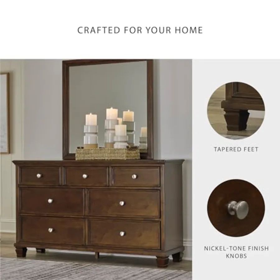 7-Drawer Bedroom Dresser and Mirror view 5