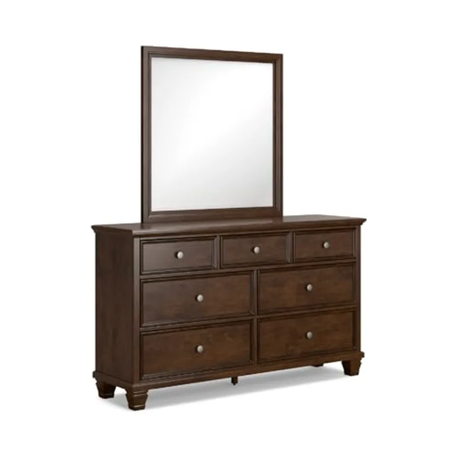 7-Drawer Bedroom Dresser and Mirror