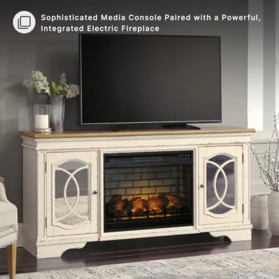 74" Electric Fireplace TV Stand view 3