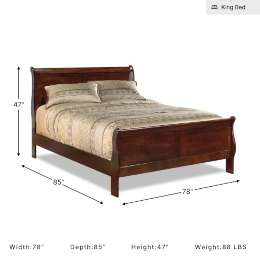 Alisdair Traditional King Sleigh Bed view 3