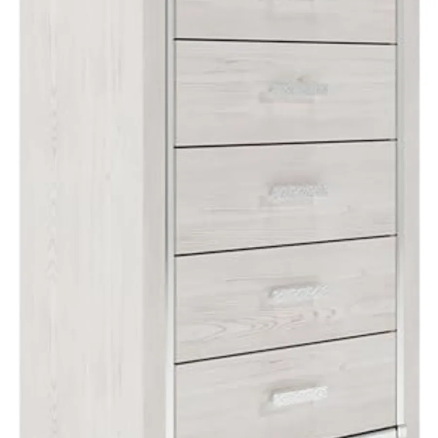Altyra Tall 5 Drawer White Chest of Drawers