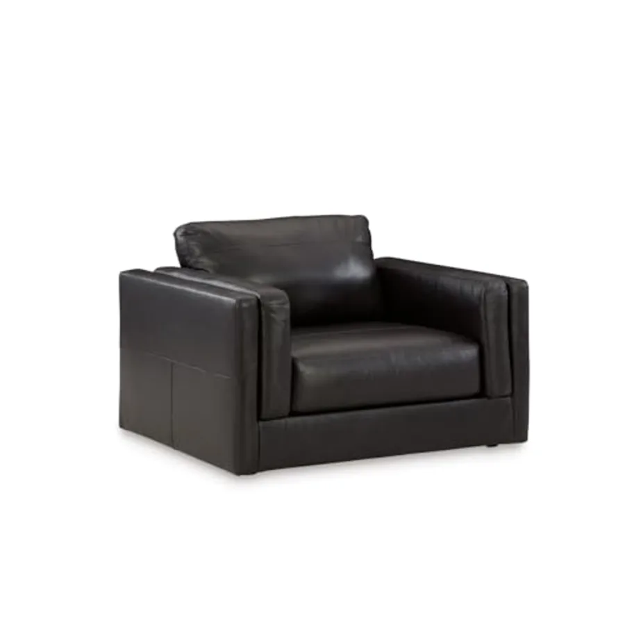 Amiata Modern Leather Match Upholstered Oversized Chair