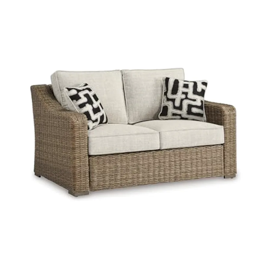 Beachcroft Outdoor Loveseat with High-Performance Nuvella