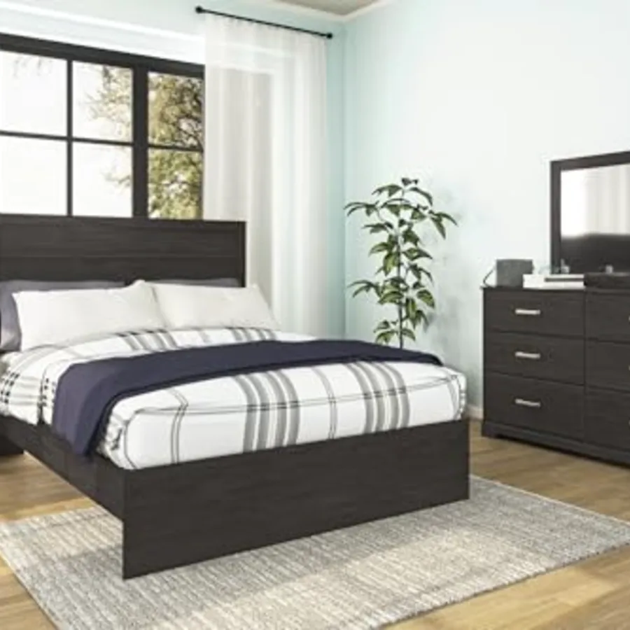 Belachime 2 Drawer Black Nightstand view 5