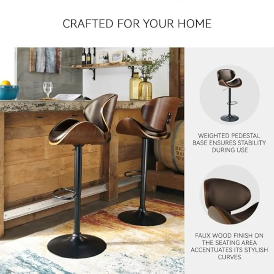 Bellatier Adjustable Height Swivel Barstool view 5