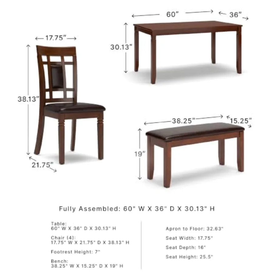 Bennox 6 Piece Dining Set with Upholstered Bench view 2