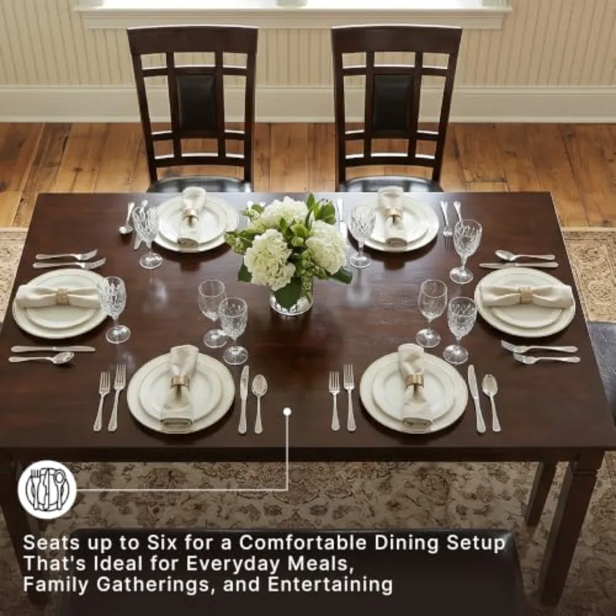 Bennox 6 Piece Dining Set with Upholstered Bench view 4