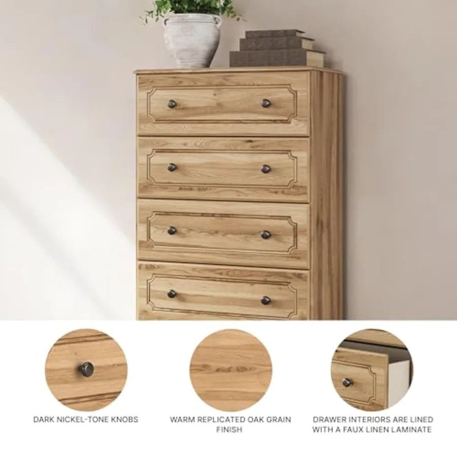 Bestmere Farmhouse 5-Drawer Chest with Knobs view 4