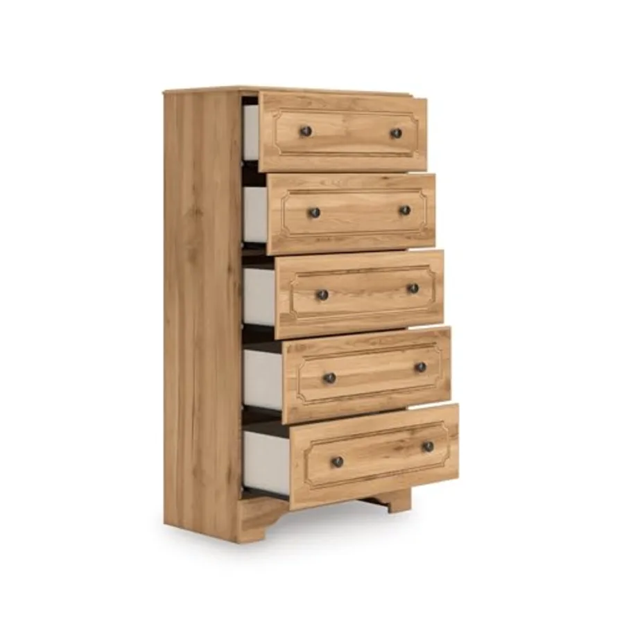 Bestmere Farmhouse 5-Drawer Chest with Knobs