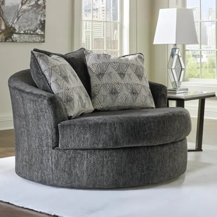 Biddeford Oversized Swivel Accent Chair view 2