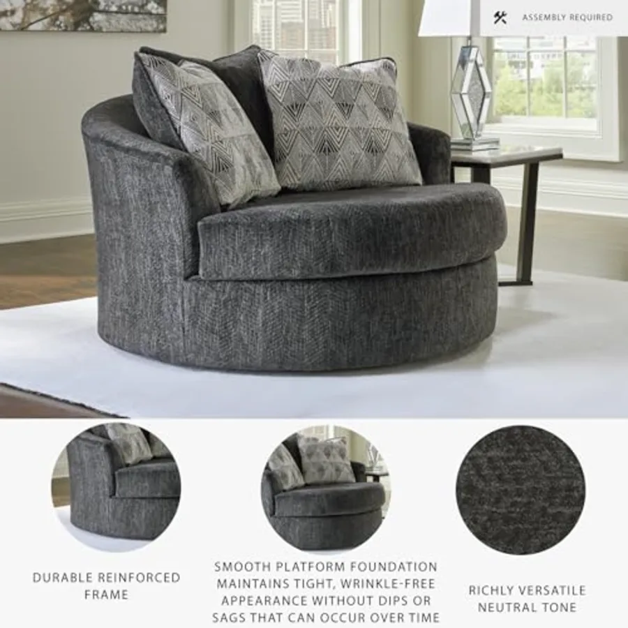 Biddeford Oversized Swivel Accent Chair view 3